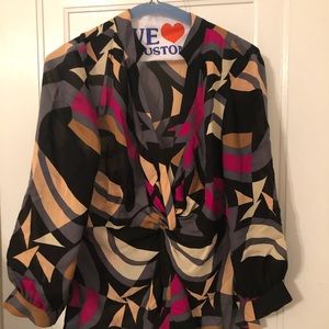 DVF colorful blouse